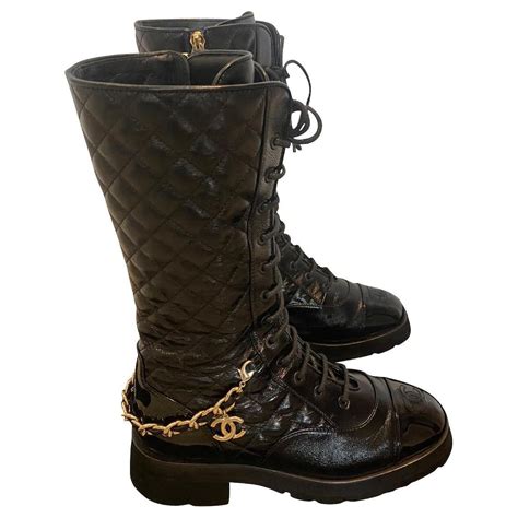 chanel boots leather